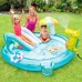 Kids Outdoor Inflatable Gator Kiddie Pool with Slide - 200 x 170 x 84 cm